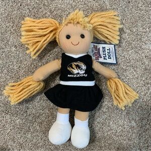 Mizzou Tigers Missouri University 10" Cheerleader Plush Doll NWT New